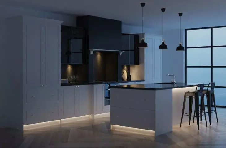 With the help of led systems we can decoratively illuminate the furniture