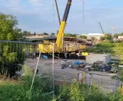 Construction of the Berdychowski Bridges in Poznań, June 2024.