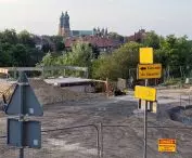 Construction of the Berdychowski Bridges in Poznań, June 2024.