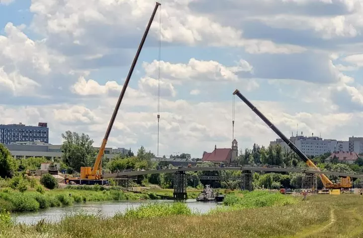 Budowa Mostów Berdychowskich w Poznaniu, czerwiec 2024 r.