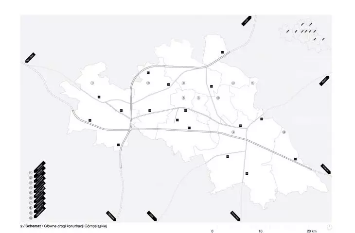 the main roads of the upper-silesian conurbation