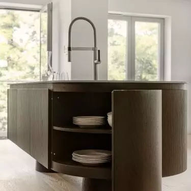 The rounded corners provide storage space