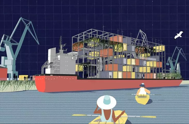 Floating skyscraper project