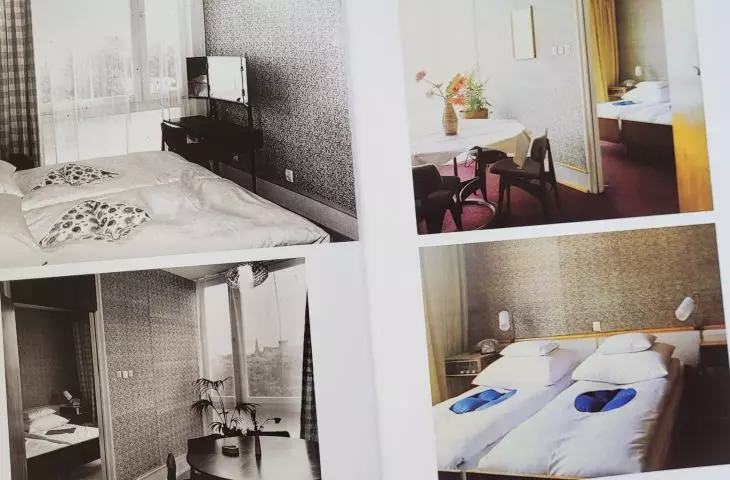 książka „Okna z widokiem na świat. Hotel Merkury w Poznaniu i luksus w PRL” Mai Krasickiej, Wydawnictwo Miejskie Posnania