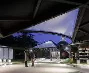 Pavilion at dusk