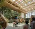 Naturalne materiały użyte w wykończeniach są przykładem zielonego prądu w architekturze