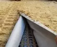 The durable SD 30 drain allows work to be carried out as soon as it is laid out.