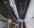 Custom designed ceiling tiles: Metal Custom R-H 200, perforation: Rg2516, color: RAL9011