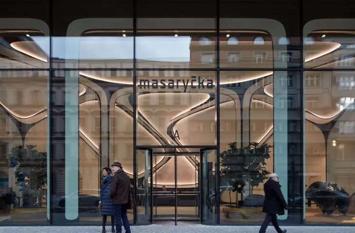 entrance to the office building