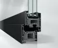 Schüco FocusIng recycled plastic profile in fashionable metallic veneer 
