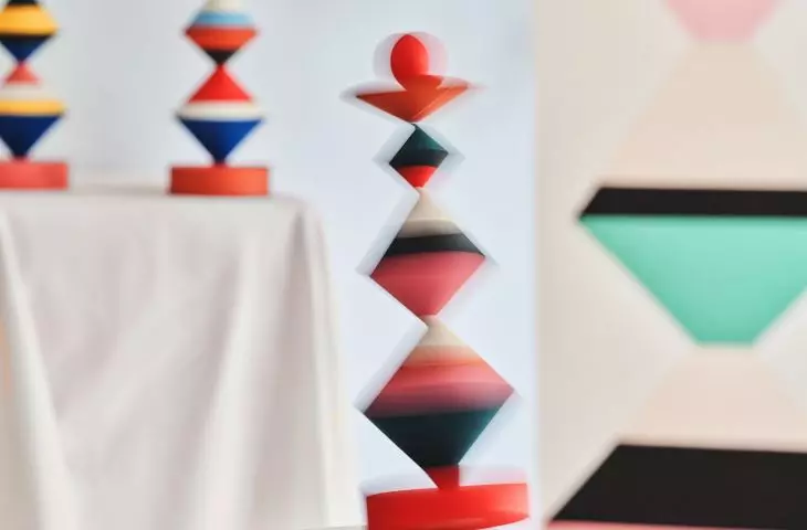 Totems depict dynamic, vibrating dances captured in a static mass