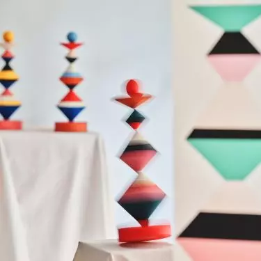 Totems depict dynamic, vibrating dances captured in a static mass