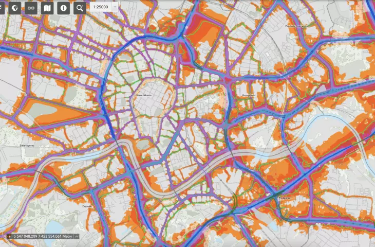 Mapa hałasu Kraków