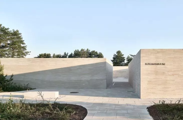 Water intake point in front of the entrance to the columbarium
