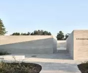 Water intake point in front of the entrance to the columbarium