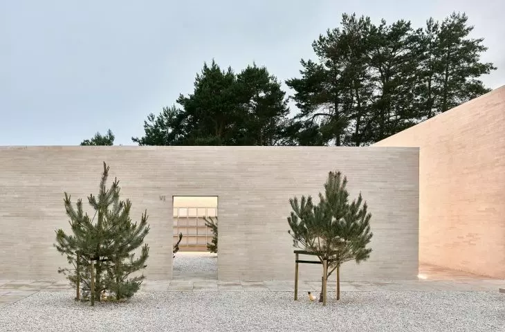 Fifty pine trees were planted on the columbarium grounds