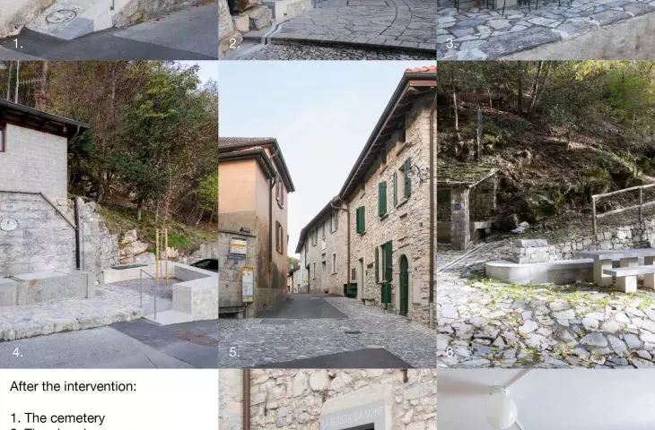 seria interwencji w Castel San Pietro w Szwajcarii (proj.: studioser Architects ETH OTIA SIA)