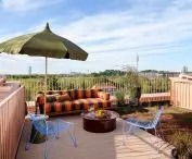 A terrace where residents can enjoy the sun