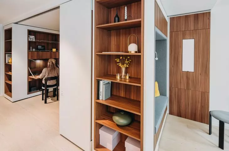 Modules that can be broken down into multiple pieces of furniture as needed