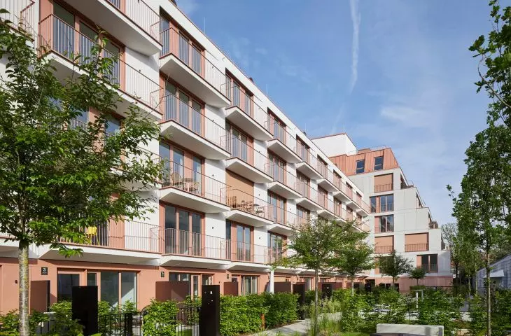 Podwórze apartamentowca projektu UNStudio