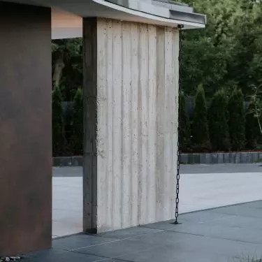 Raw concrete was used both outside and inside the building