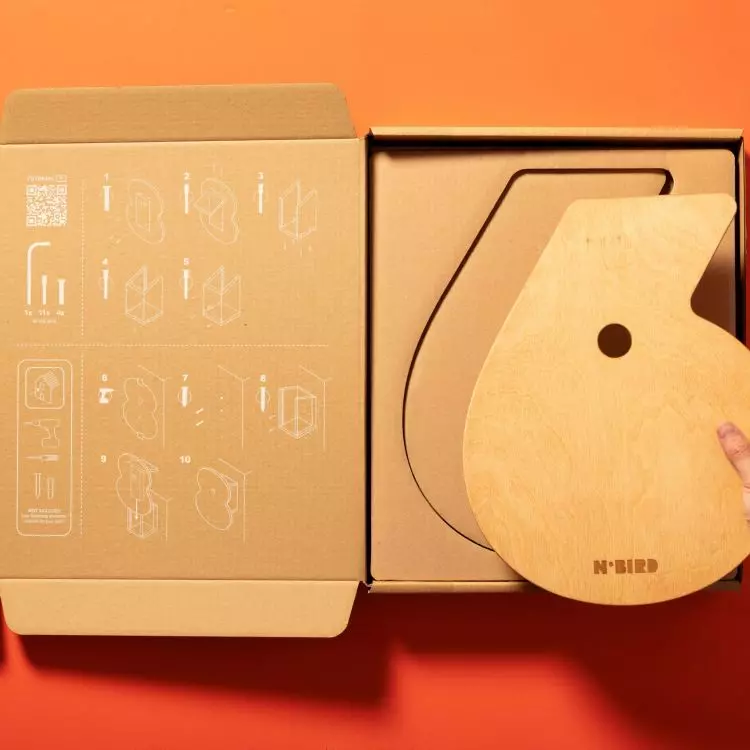 The kit includes components for self-assembly