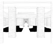 inner courtyard, sketch