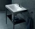 Viu washbasin with metal console Xviu