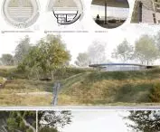 Platforma widokowa z zejściem na „Plażę Dubaj” w Jarosławcu, plansza konkursowa