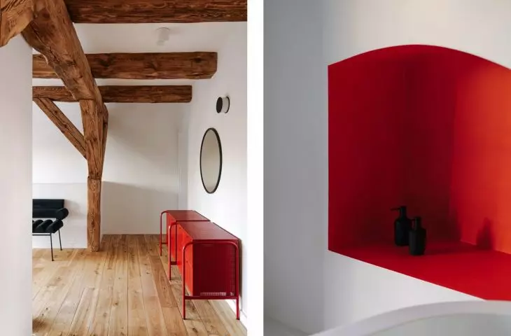 According to this theory, red accents make the arrangement visually more interesting
