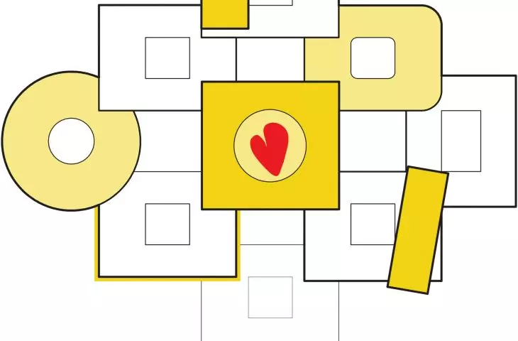 Miejsca spotkań wewnątrz kampusu Lego - diagram
