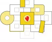 Miejsca spotkań wewnątrz kampusu Lego - diagram