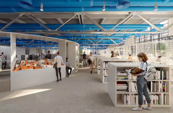Wizualizacja biblioteki publicznej w paryskim Centre Pompidou