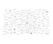 Mapa myśli otaczająca Centre Pompidou, wypracowana przez biuro Moreau Kusunoki