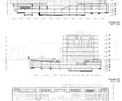 Przekrój przez plan renowacji Centrum Pompidou