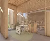 gabinet fizjoterapeuty – biuro i widok na siłownię 