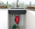 The waste grinder does not take up much space, is convenient and safe to use