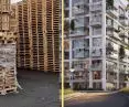 The pallets will serve as raw material for the production of high-quality building material