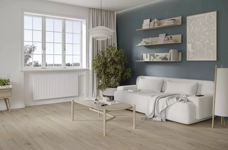 The Ulow-E low-temperature radiator is designed as a classic model that fits into any room