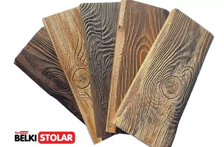 Belki rustylane – zestaw próbek, 4 wzory, imitacje z desek 3D