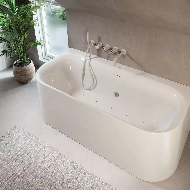 Devotion Back2Wall bathtub with Sparkle Mood system