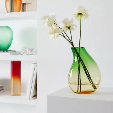 Colorful glass will add variety to any interior