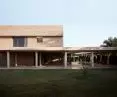 View of the courtyard inside the residence for writers and curators in Accra