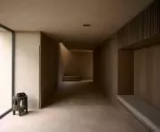 From each room you can see a different slice of the landscape. Moving from room to room, one has the feeling of moving inside as well as outside the building