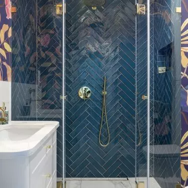Dark purple blends beautifully with gold
