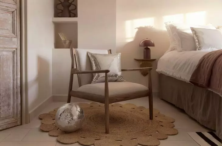 Pillow in the shape of a disco ball will add variety to any arrangement