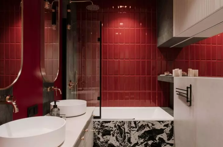 Red works well with white and black
