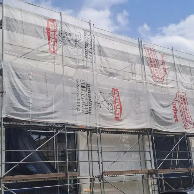 Thermal insulation work using polystyrene foam boards manufactured by FS ARBET