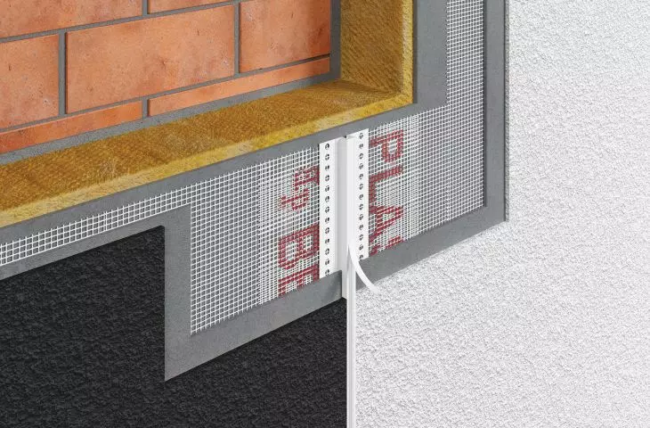 BP15 EXT flush-mounted expansion joint strip black-white