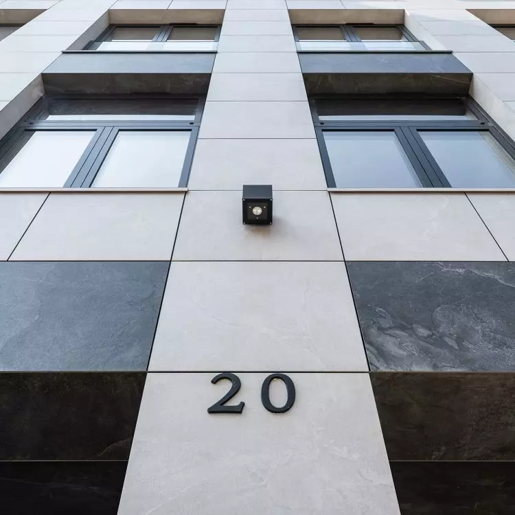 Porcelain stoneware cladding for facades TUBĄDZIN AIRFLOW SYSTEM